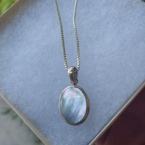 Mother of Pearl pendant and necklace both Sterling Silver